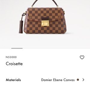 Louis Vuitton Croisette in Brown Checkered Canvas